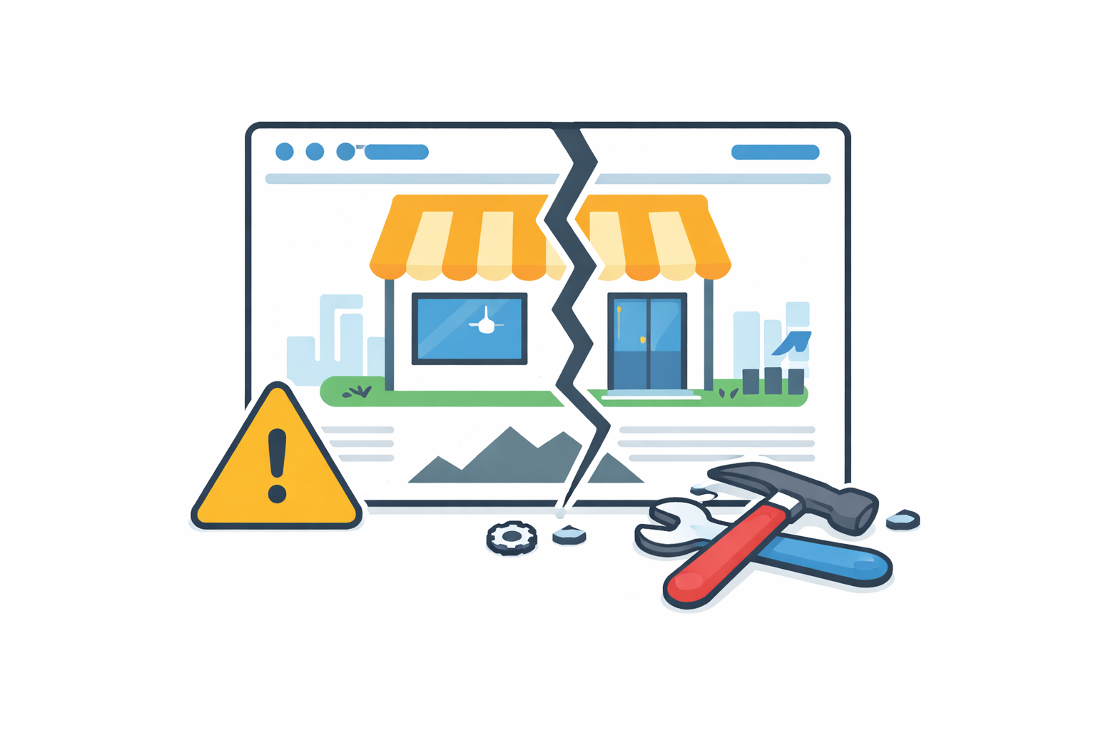 Website rebuild risk illustration